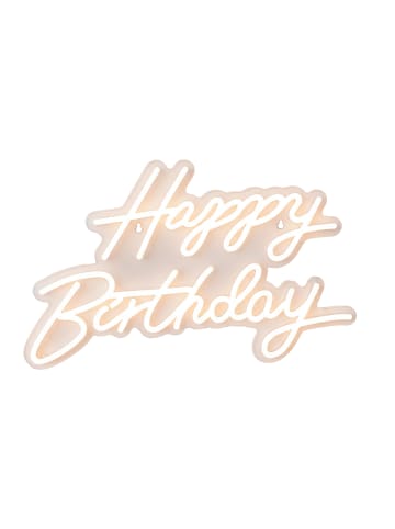 relaxdays LED Schild „Happy Birthday“ in Warmweiß