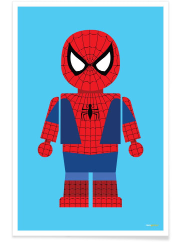 Juniqe Poster "Spiderman Toy" in Blau & Rot