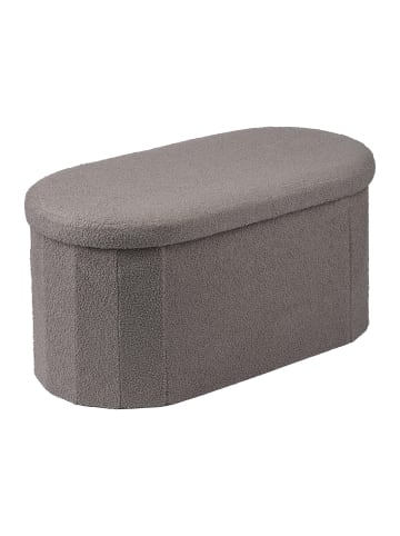 relaxdays Sitzbank in Dunkelgrau - (B)76 x (H)38 x (T)38 cm