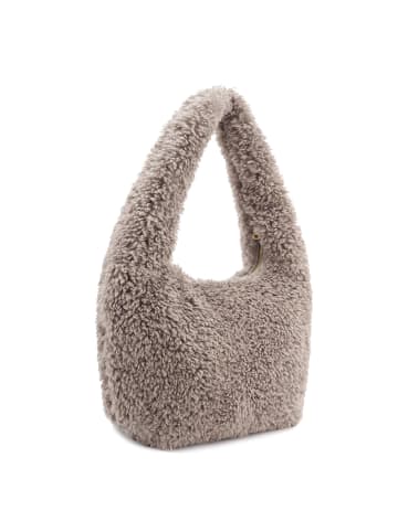 Seidenfelt Letje Schultertasche 47 cm warm taupe