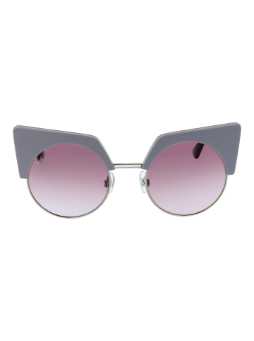 Web Frauen Sonnenbrille Rund Silber