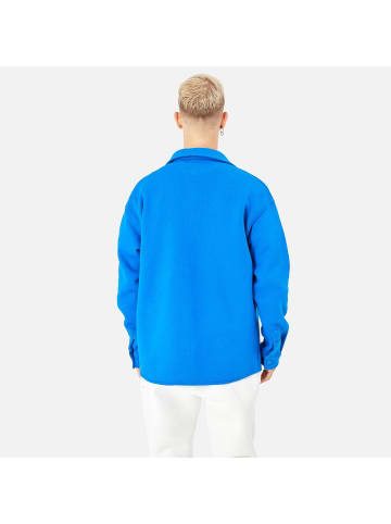 Megaman Hemdjacke Oversize Fit Übergangsjacke in Blau