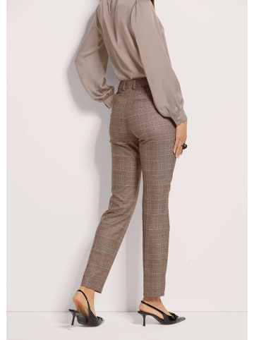 MADELEINE Glencheck-Hose mit Stretch in cappuccino / taupe