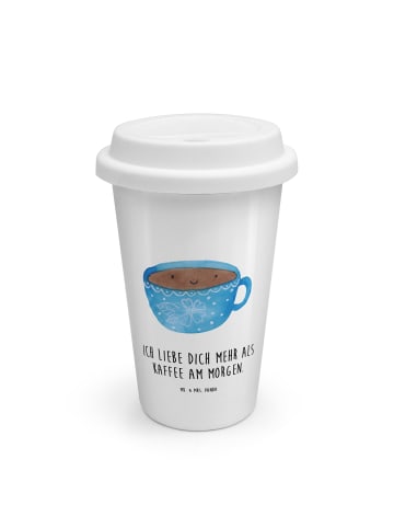 Mr. & Mrs. Panda To Go Becher Kaffee Tasse mit Spruch in Weiß
