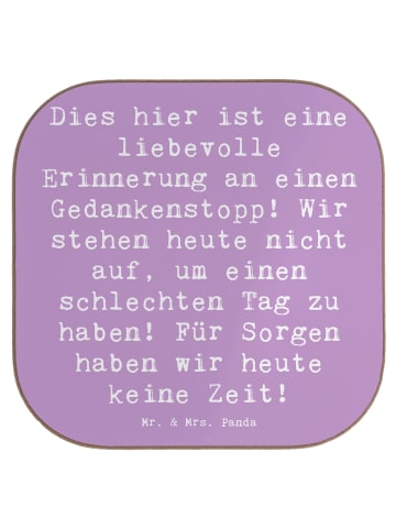 Glas-Untersetzer Spruch Freude Erleben mit Spruch in Lavendeltraum