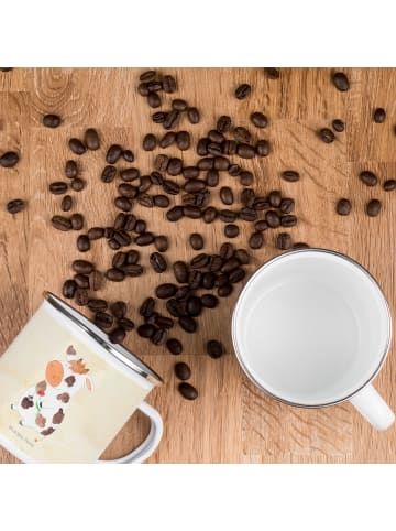 Mr. & Mrs. Panda Camping Emaille Tasse Kuh ohne Spruch in Vintage