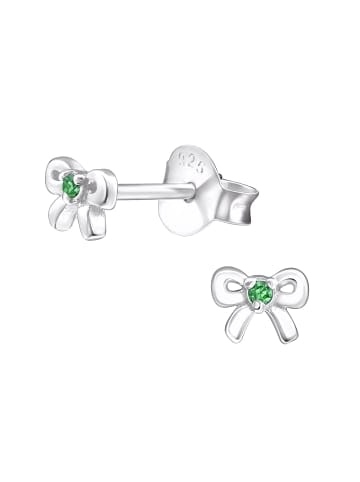 Alexander York Ohrstecker SCHLEIFE in 925 Sterling Silber, 2-tlg. in green