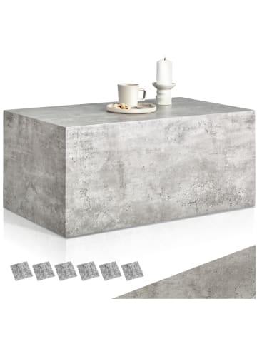 tectake Beistelltisch Inkl. Bodenschoner, Belastbarkeit 45 kg, 90 x 50 x 40 cm