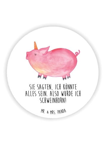 Mr. & Mrs. Panda magnet Einhorn Schwein mit Spruch in Weiß