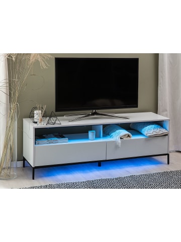Beliani 7-tlg TV-Schrank SYDNEY in Weiß/Schwarz