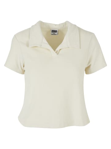 Urban Classics Urban Classics Damen Ladies Towel Polo Tee in palewhite