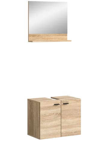xonox.home Badkombination in Eiche Sonoma Nachbildung - (B) 57 x (H) 186 x (T) 33