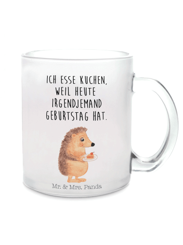 Mr. & Mrs. Panda Teetasse Igel Kuchenstück mit Spruch in Transparent