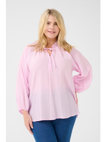 KAFFE curve Langarm-Bluse KClinna in Lilac Snow
