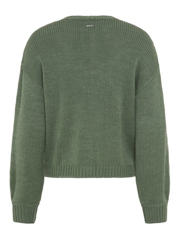Laura Scott Strickjacke in grün mélange