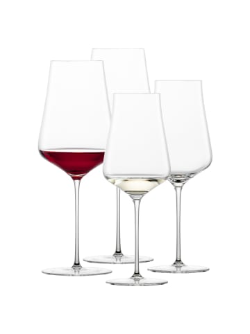 Zwiesel Glas 4er Set Bordeaux- und Weißweingläser Duo in in transparent