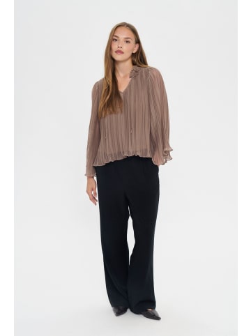 SAINT TROPEZ Bluse langarm NuriSZ A-shape in Pine Bark