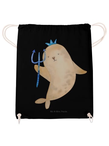 Mr. & Mrs. Panda Stoffbeutel Sternzeichen Wassermann ohne Spruch in Schwarz