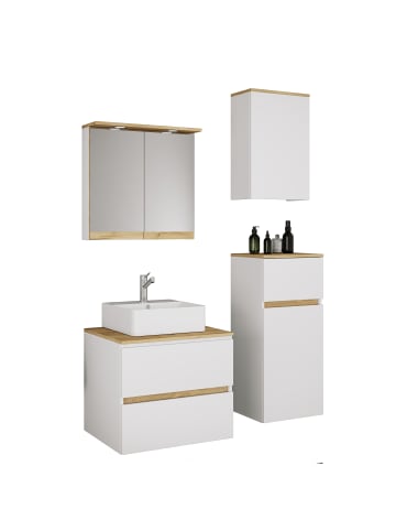 VCM 5 tlg. Badmöbel-Set mit Waschbecken Cosila-A 60 cm in Weiß