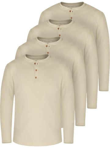 normani 4x Herren Langarmshirts Neuville in Beige
