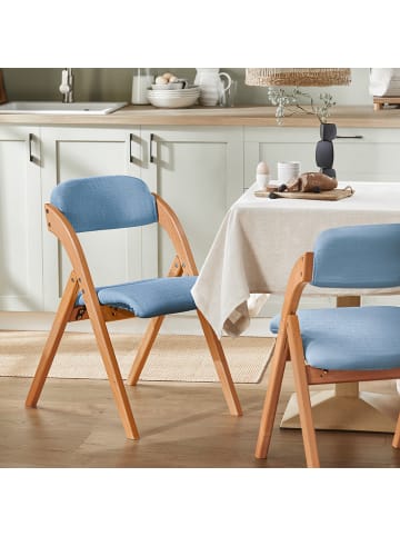 SoBuy Klappstuhl in Blau - (B)47 x (H)77 x (T)60cm