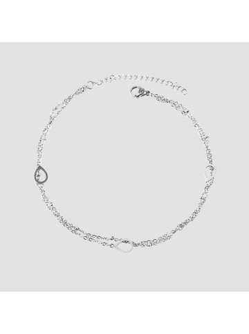 Adeliás Damen Armband aus Edelstahl 24 cm in silber