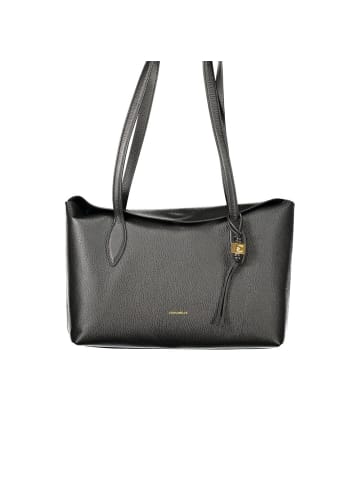 Schwarz Leder Damen Schultertasche Thess