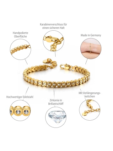 Steel_Art Armband Amilla goldfarben in goldfarben