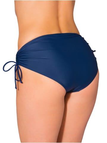 Aquarti Aquarti Damen Bikinihose mit Raffung und Schnüren in dunkelblau