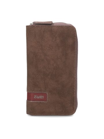 Zwei Mademoiselle Geldbörse 20 cm nubuk espresso