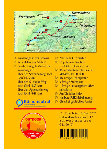 CONRAD STEIN VERLAG Schweiz: Jakobsweg | vom Bodensee zum Genfersee