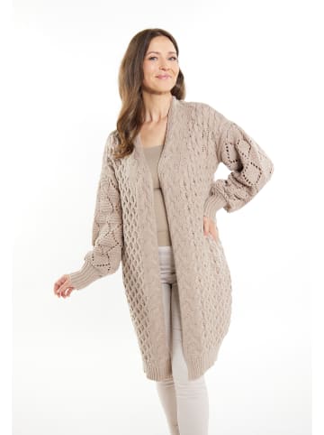 Albee Women Strickcardigan in Grau Beige