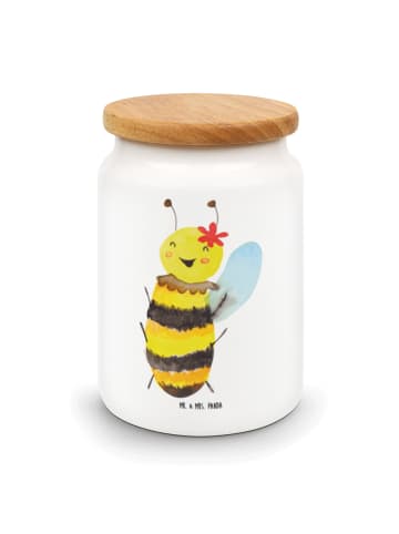 Mr. & Mrs. Panda Vorratsbehälter Biene Happy ohne Spruch in Weiß