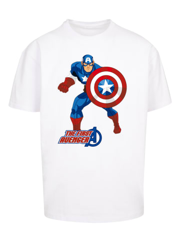 F4NT4STIC Heavy Oversize T-Shirt Marvel Avengers Captain America in weiß