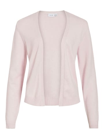 Vila Kurzer Feinstrick Cardigan Weiche Strickjacke VIRIL in Coral Pink