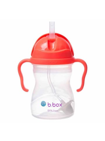 B. Box Trinkflasche mit Strohhalm 240ml Wassermelone in Rot