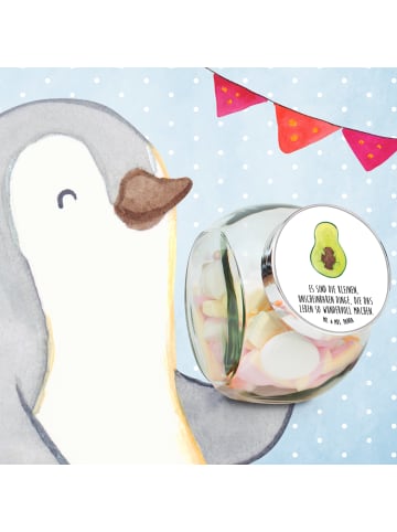 Mr. & Mrs. Panda keksdose glas Avocado Kern mit Spruch in Weiß