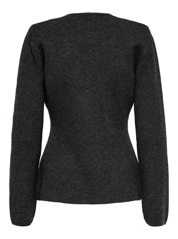 ONLY Strickjacke in Dark Grey Melange