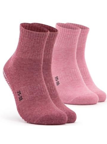 Occulto 2er Pack Stoppersocken Madeleine in Pink/Rot