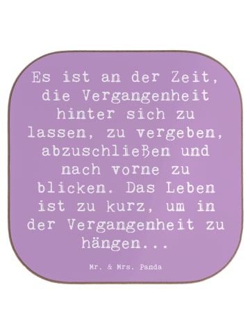 Mr. & Mrs. Panda Bierdeckel Spruch Vergebung und Zukunft mit Spruch in Lavendeltraum