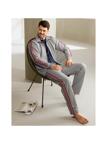 Erwin Müller Sweat Freizeitanzug in grau meliert