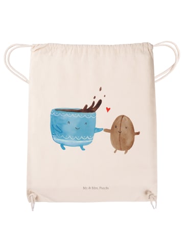 Mr. & Mrs. Panda gym tasche Kaffee Bohne ohne Spruch in Creme