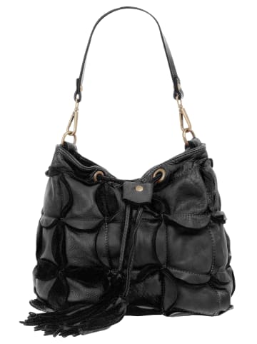 Samantha Look Handtasche echt Leder in schwarz
