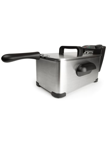Lentz Fritteuse Edelstahl 3L in Silber