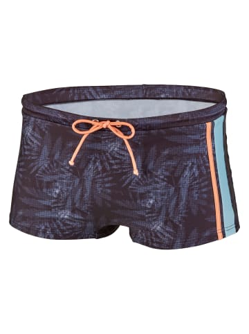 BECO the world of aquasports Square Leg Badeshorts BEactive Night Jungle Schwim Trunks in schwarz-mehrfarbig