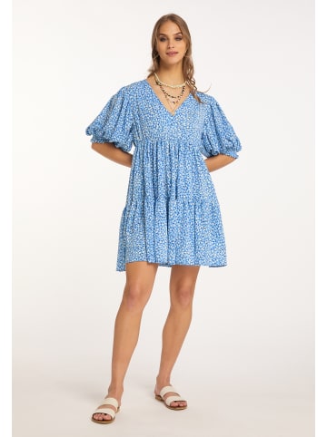 IZIA Damen Sommerkleid in Blau Weiss