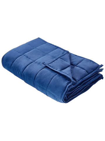 Beliani Gewichtsdecke NEREID in Blau - (W) 150 x (H) 2 x (L) 200 cm