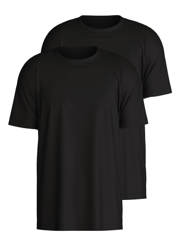 Calida T-Shirt, 2er-Pack in schwarz
