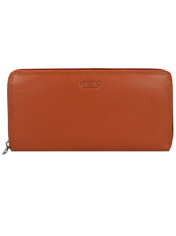 mano Donna Giulia Geldbörse Leder 20 cm in cognac