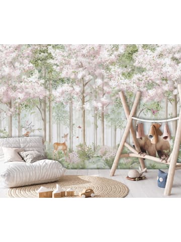 WALLARENA Fototapete Wald in Rosa